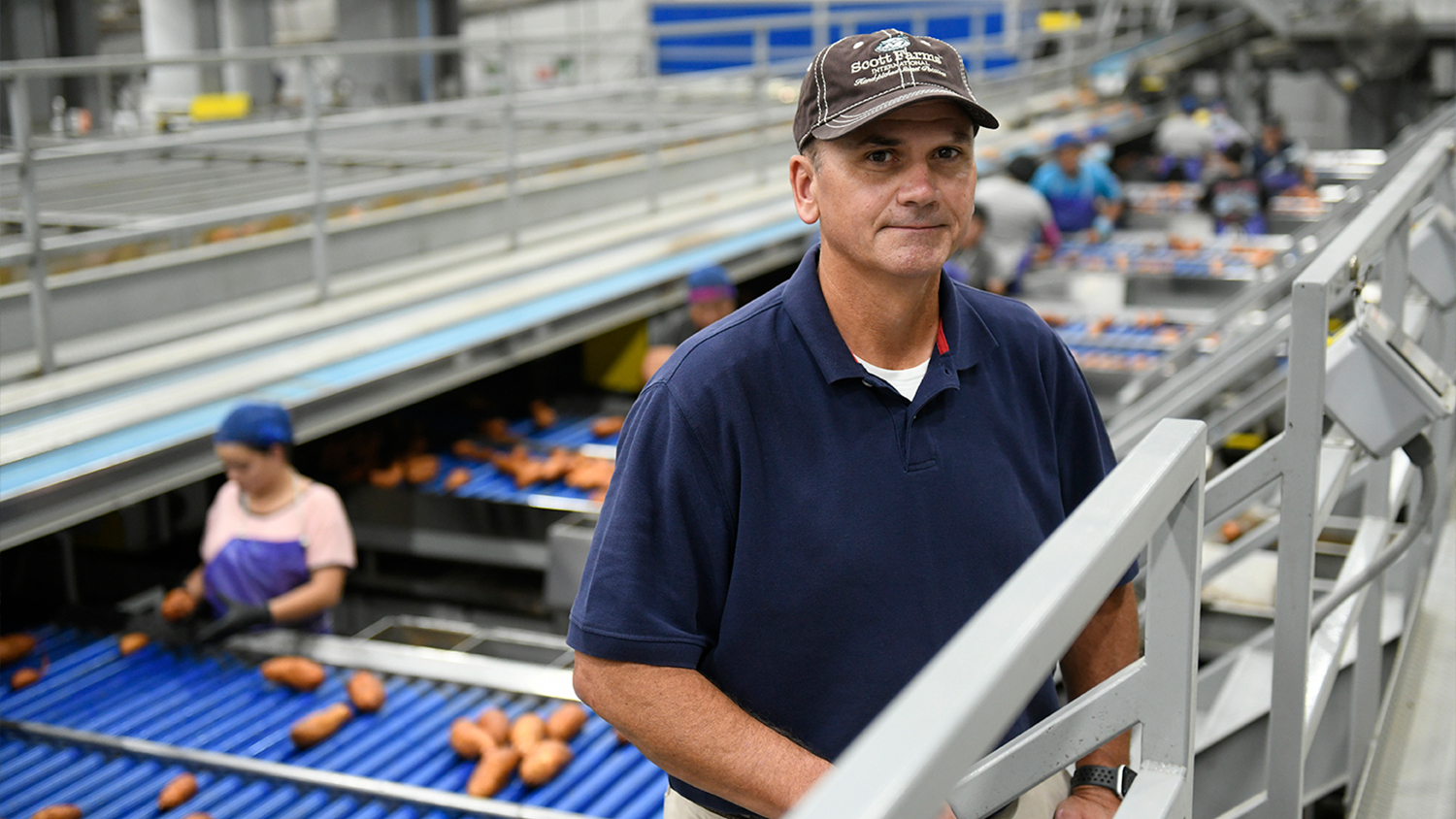 Famer in a processing facility