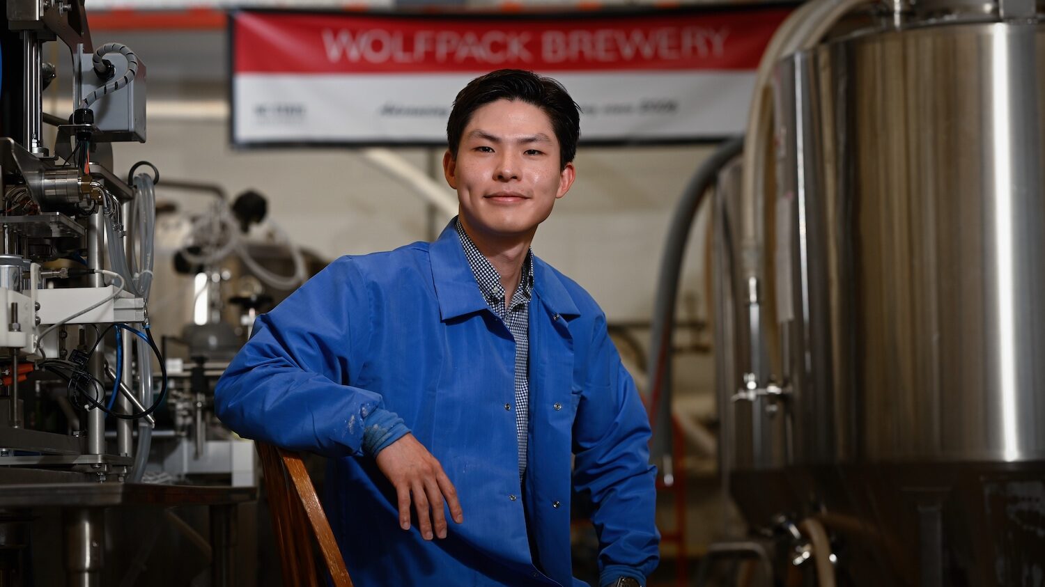 Ray Baek at the Wolfpack Brewery