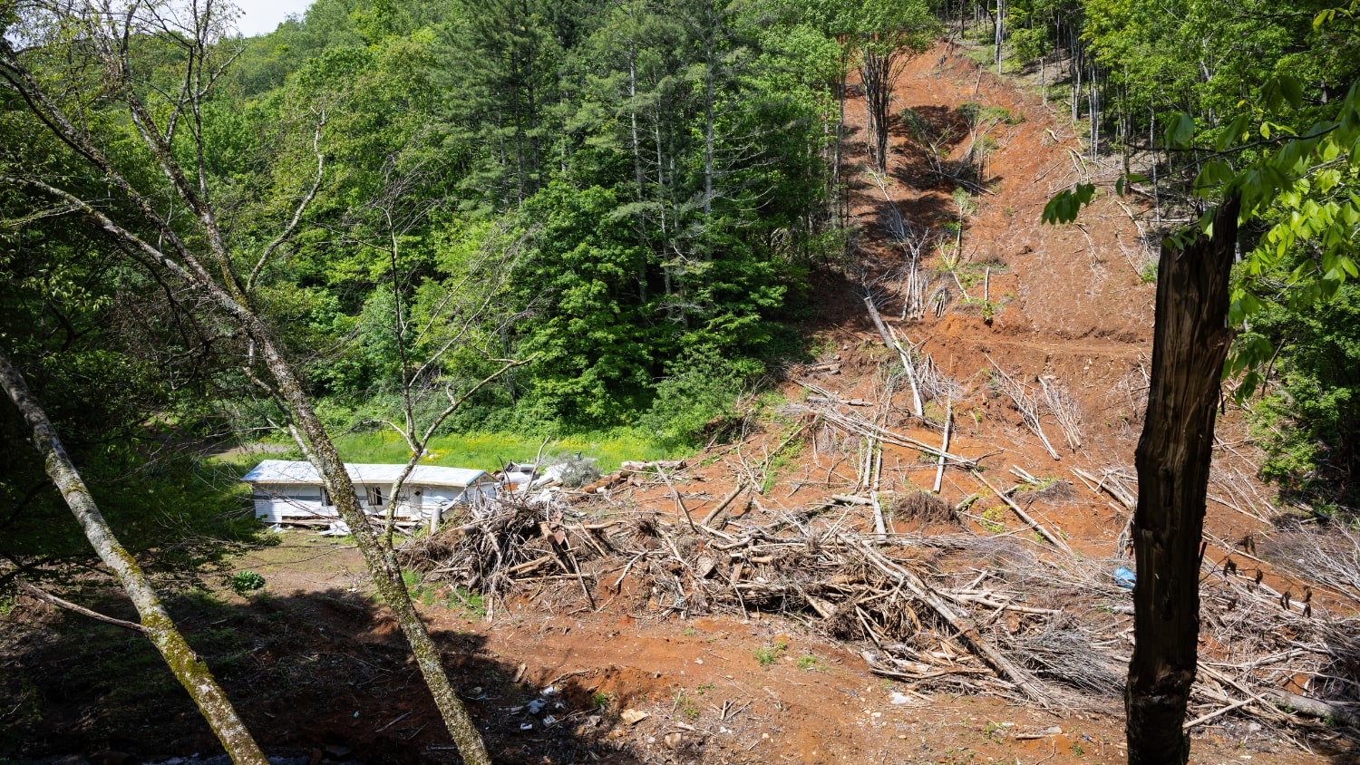hurricane helene landslide